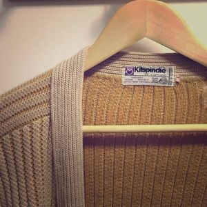 Vintage 100% wool ribbed cardigan